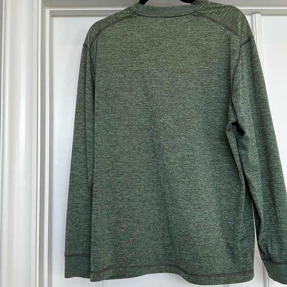 Round Tree & Yorke Performance Hunter Green Tech Long Sleeve with Snaps Top - Picture 4 of 4